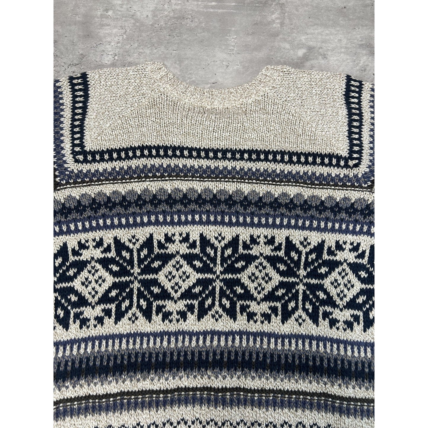 Vintage 90s Fieldmaster Abstract Striped Pullover Knit Sweater Size Medium