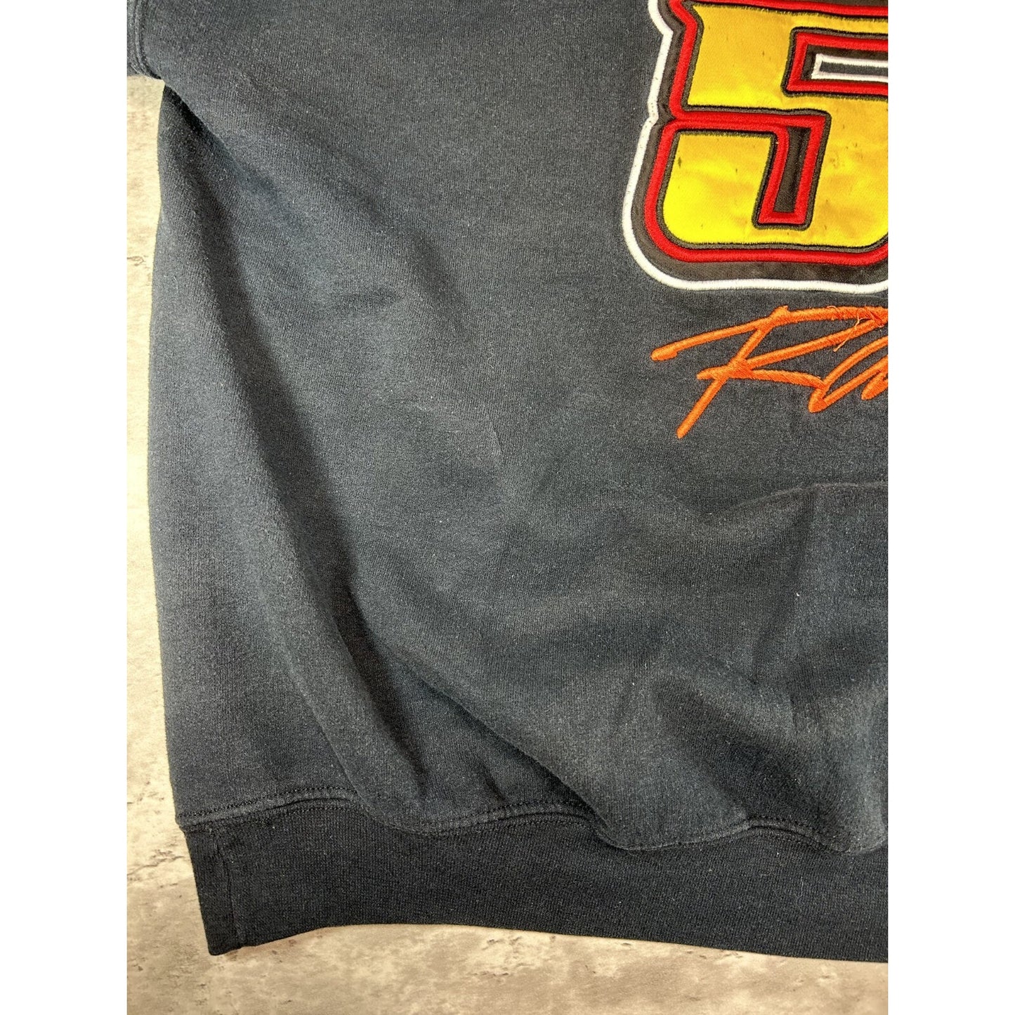 Vintage 90s McFadden Jr. #51 Racing Embroidered Graphic Sweatshirt Size 2XL