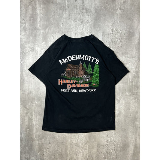 Vintage Harley Davidson Motorcycles Road To Freedom Graphic T-Shirt Size Large