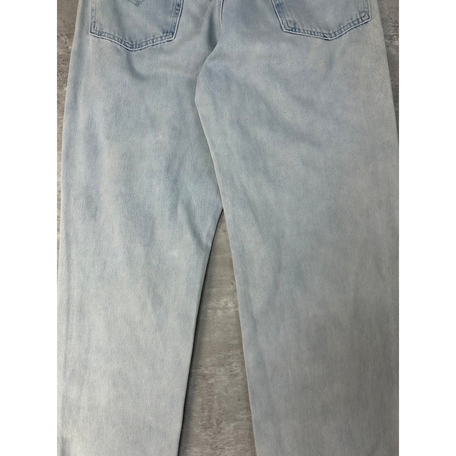 Vintage Levis Silvertab Loose Fit Light Wash Baggy Denim Pants Size 37