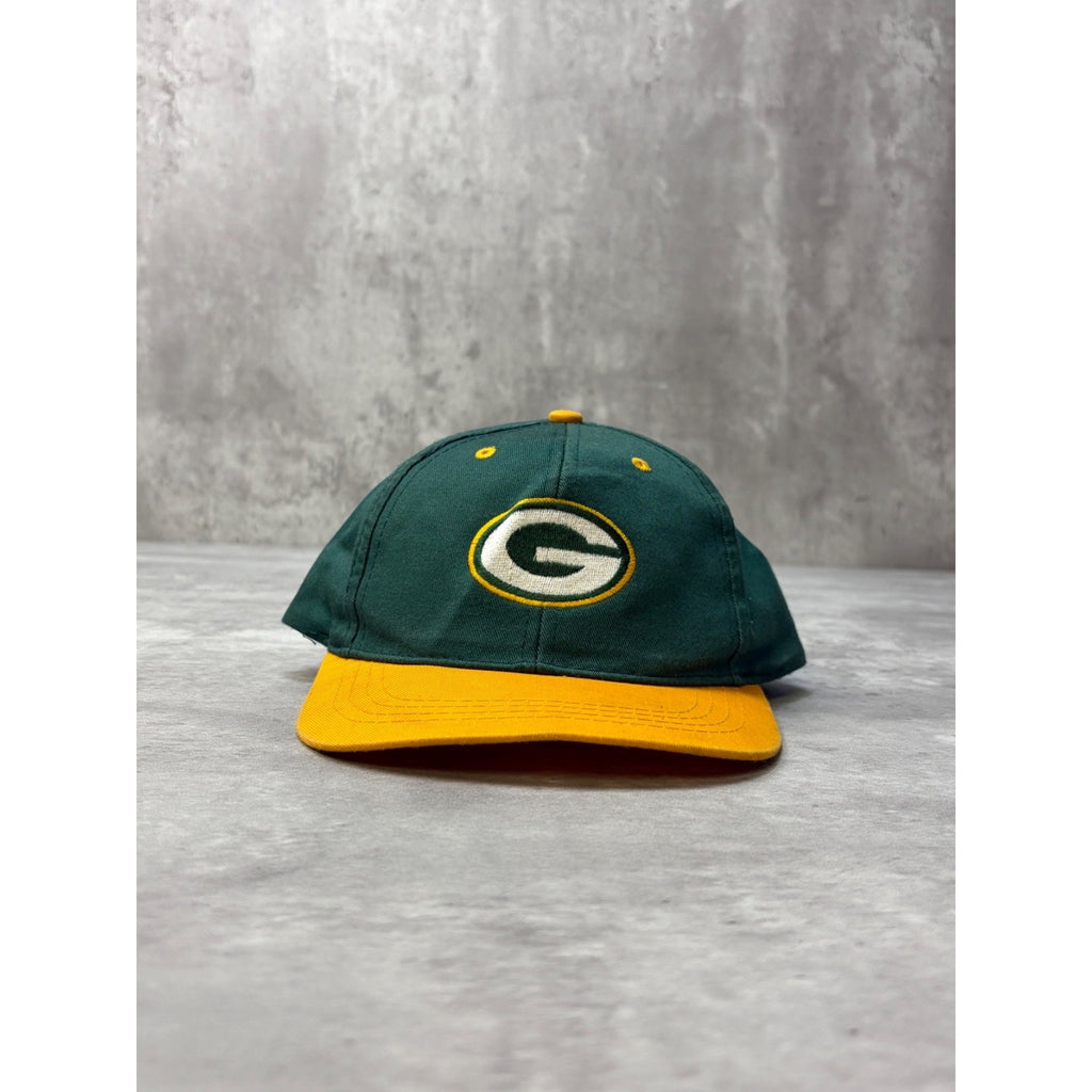 Vintage 90s Green Bay Packers NFL Embroidered Logo Snapback Hat OSFA YOUTH
