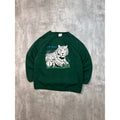 Vintage Las Vegas White Tiger Animal Graphic Nature Sweatshirt Size XL