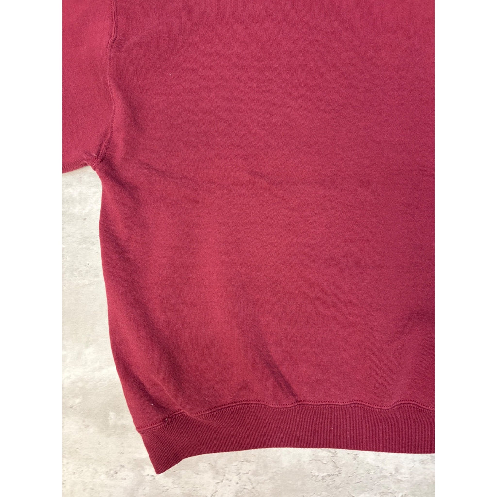 Vintage Russell Athletics Blank Pullover Maroon Crewneck Sweatshirt Size XL