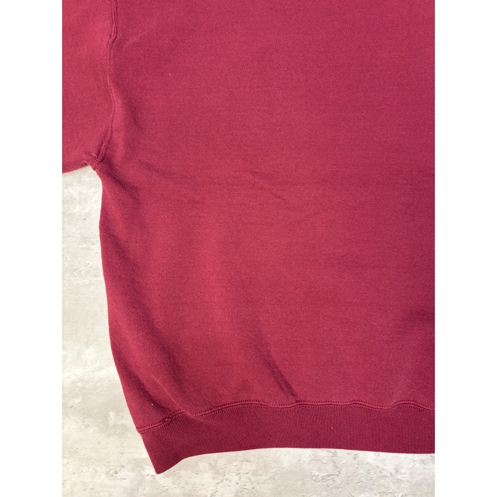 Vintage Russell Athletics Blank Pullover Maroon Crewneck Sweatshirt Size XL