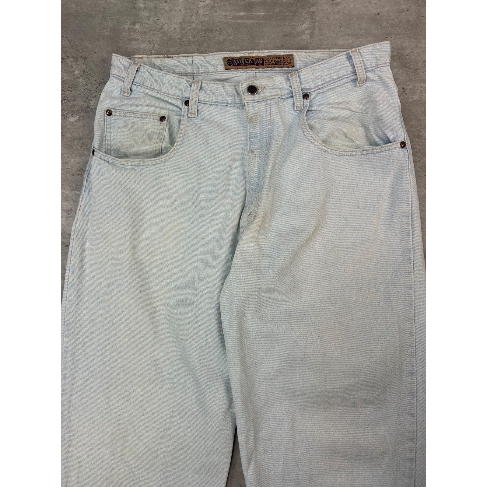 Vintage 90s Levis Silver tab Light Wash Denim Pants Size 34
