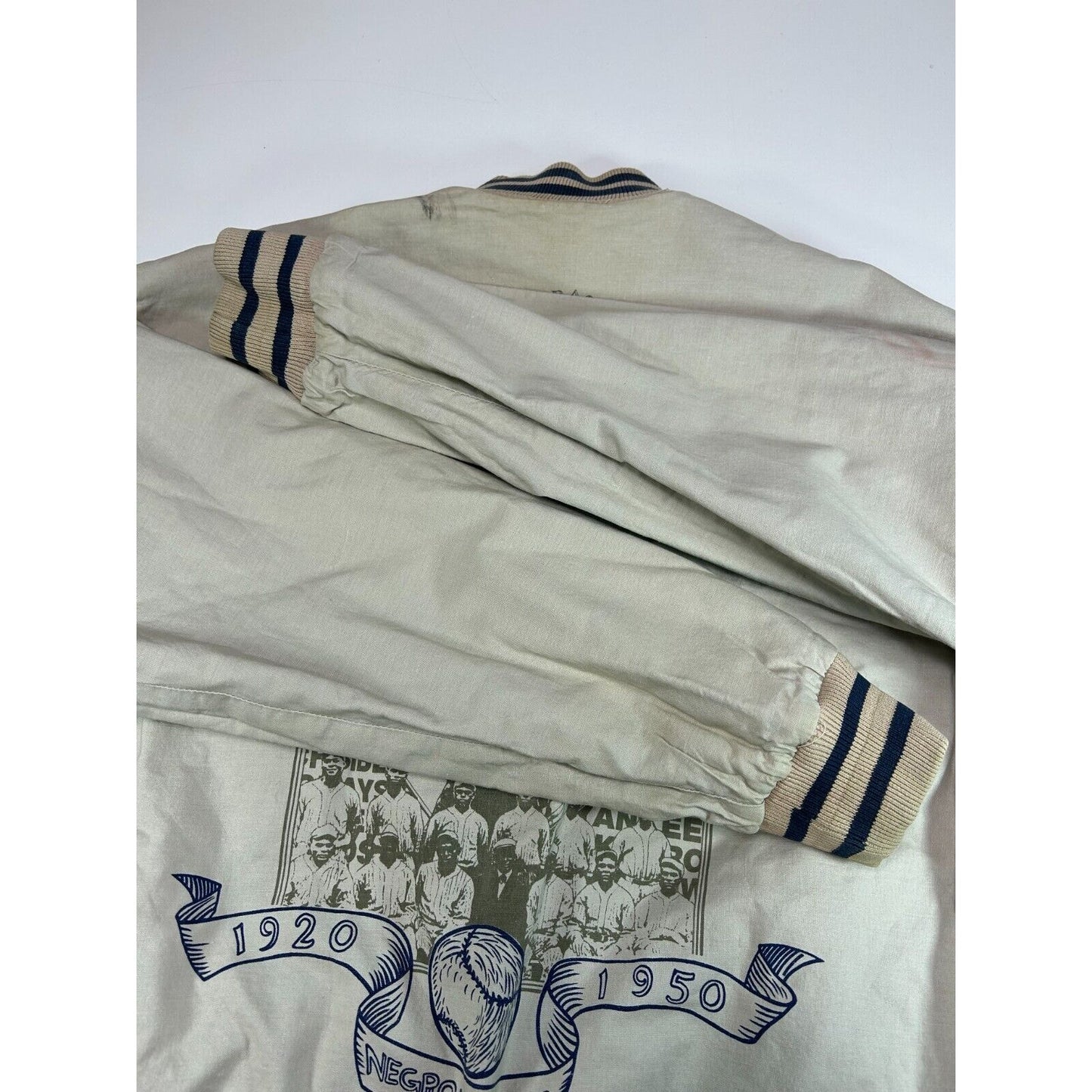 Vintage Homestead Grays NLBM Reversible Varsity Bomber Jacket Size Medium