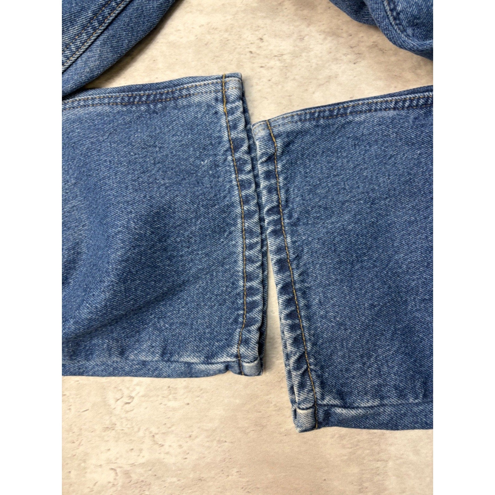 Vintage Carhartt Plaid Lined Relaxed Fit Dark Wash Denim Pants Size 35