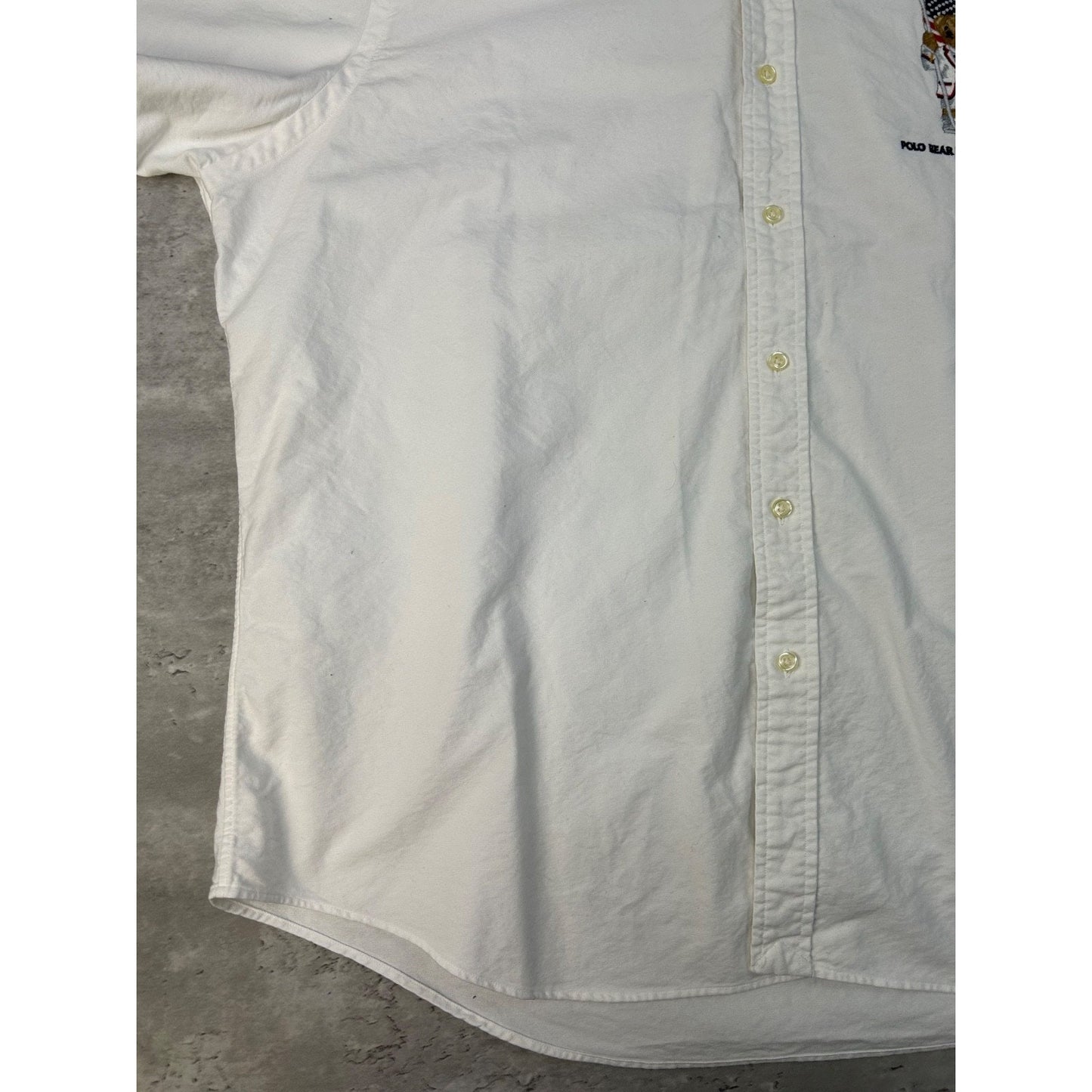 Vintage Polo Ralph Lauren Embroidered Polo Bear Button Up Shirt Size XXL