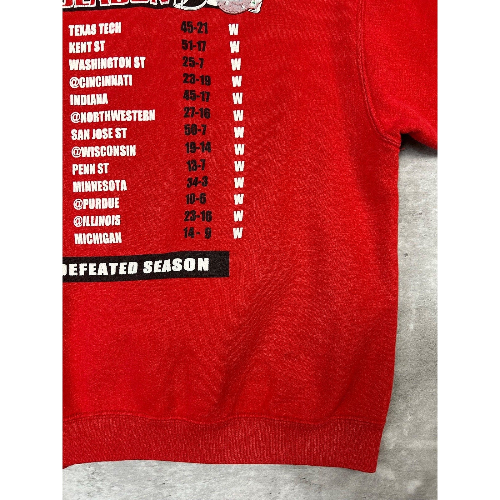 Vintage 2002 Ohio State Buckeyes NCAA Undefeated Football Sweatshirt YOUTH Large