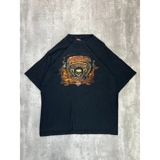 Vintage Harley Davidson Motorcycles Skull Crest Graphic T-Shirt Size 2XL