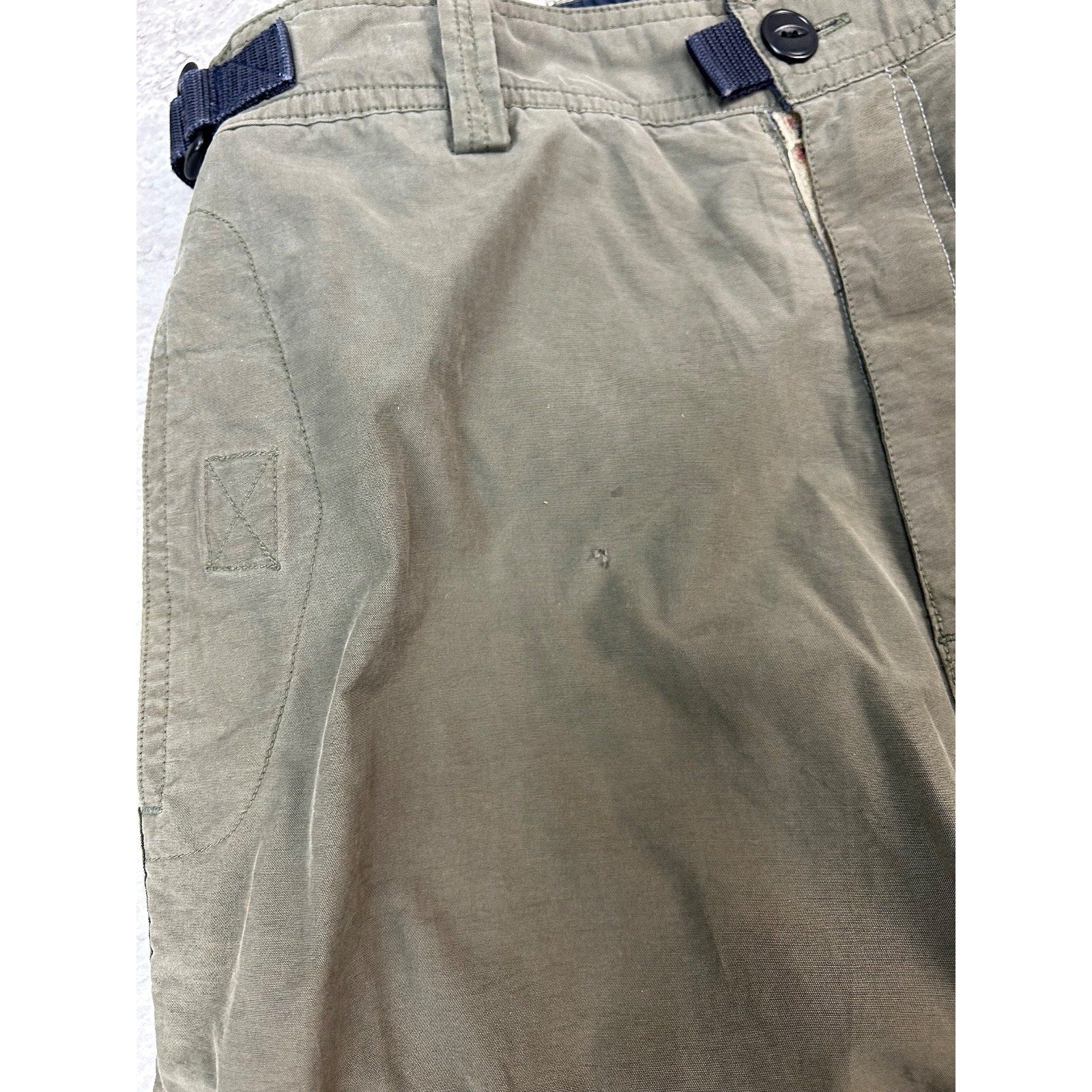 Vintage Y2K Carbon Nylon Utility Cargo Track Pants Size 29