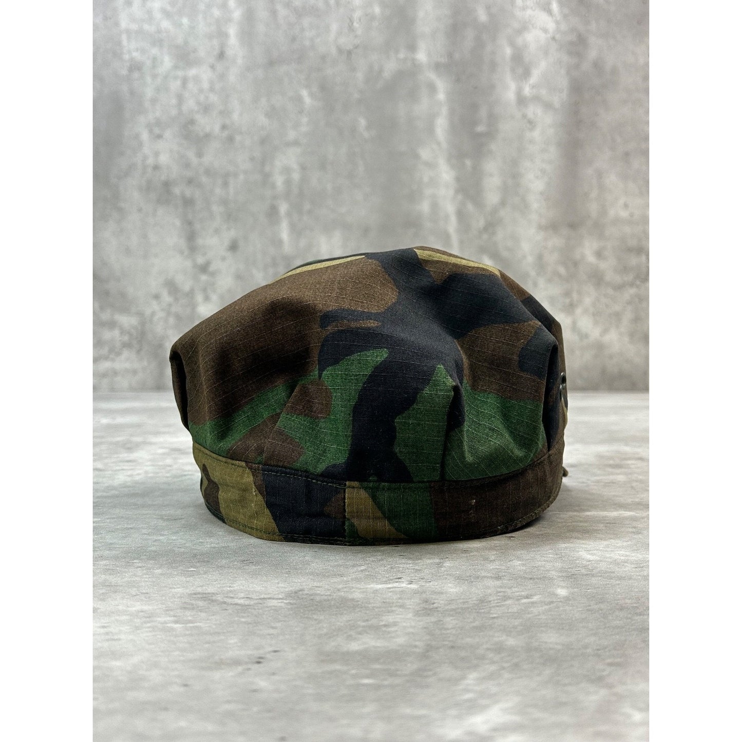 Vintage US Military USMC Graphic Woodland Camo Army Hat