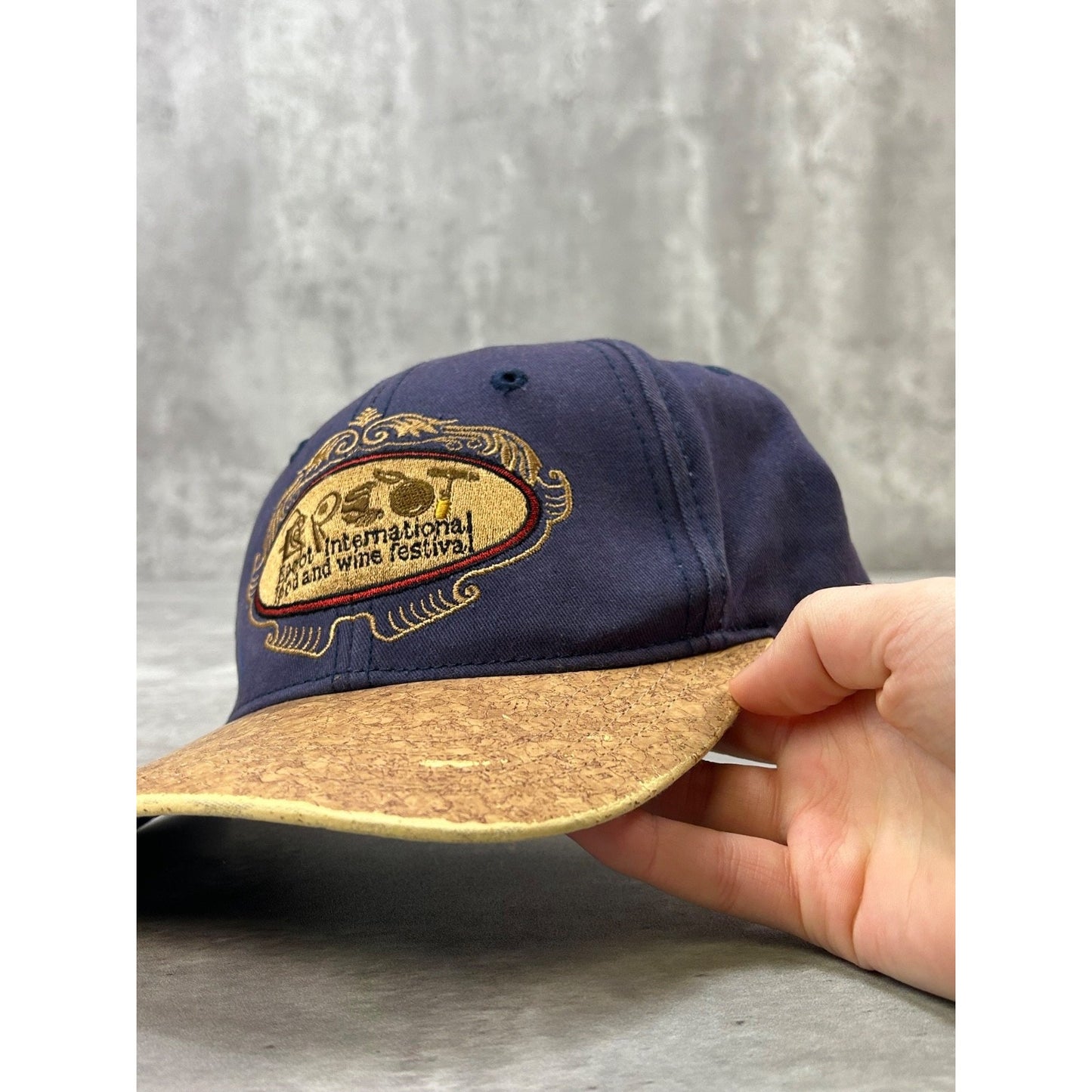 VTG 90s Epcot Food And Wine Festival Embroidered Destination Strapback Hat OSFA