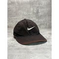 Vintage 90s Nike Embroidered Swoosh Strapback Hat OSFA Black/White