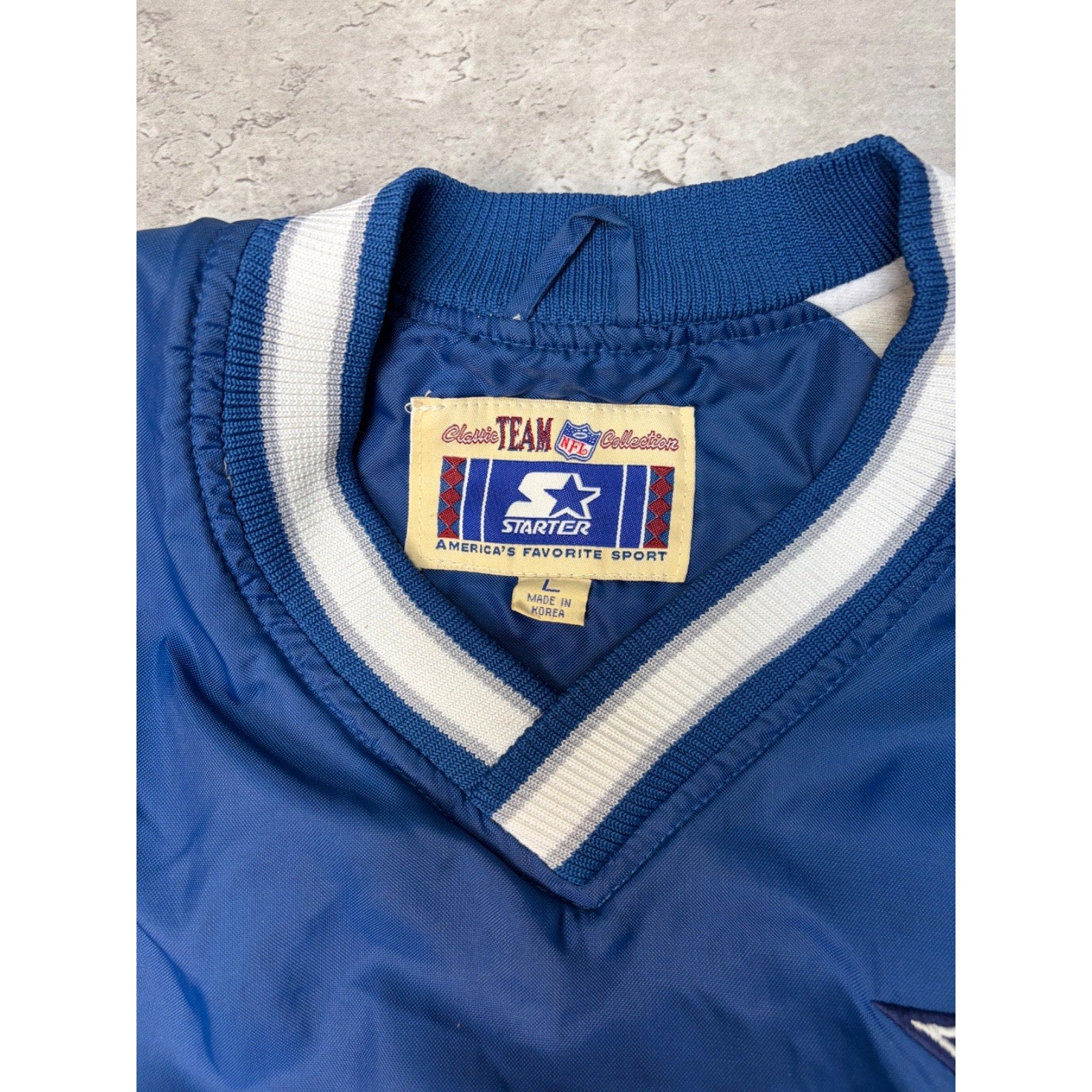 VTG 90s Emmitt Smith #22 Dallas Cowboys NFL Starter Windbreaker Jacket Sz Large