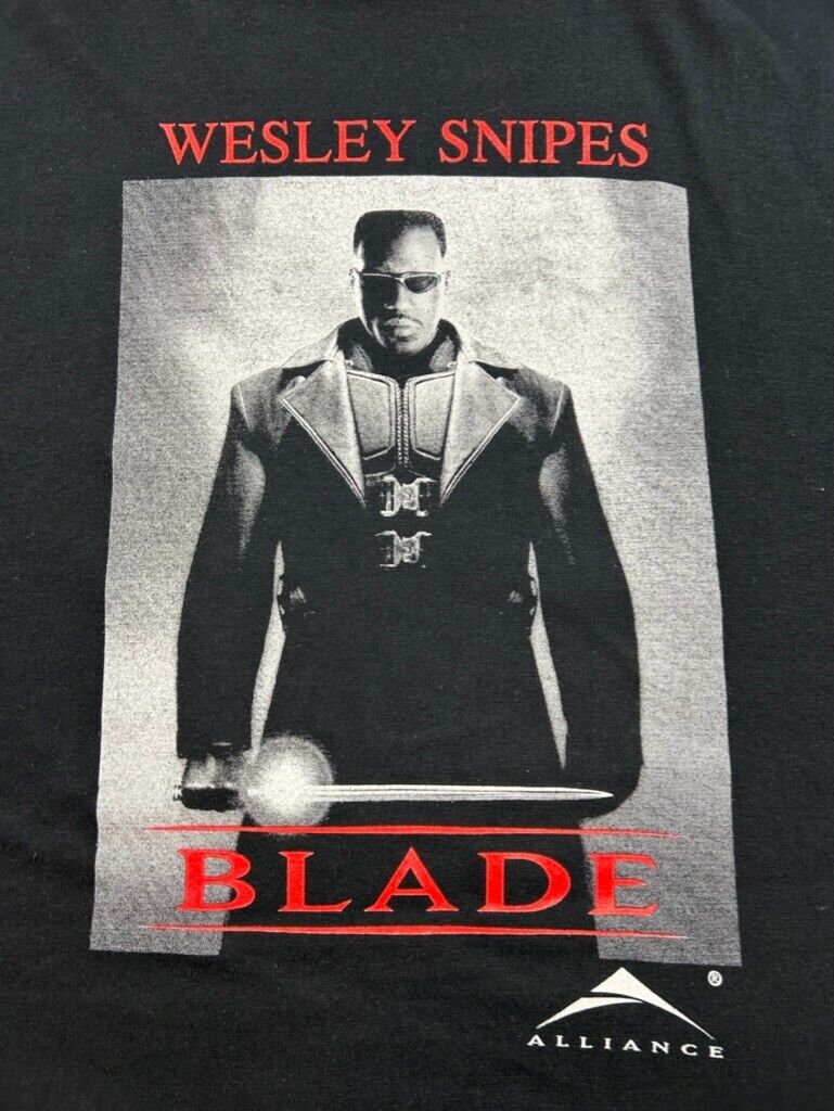 Vintage H20 Halloween & Blade Wesley Snipes Movie Promo T-Shirt Size XL Black