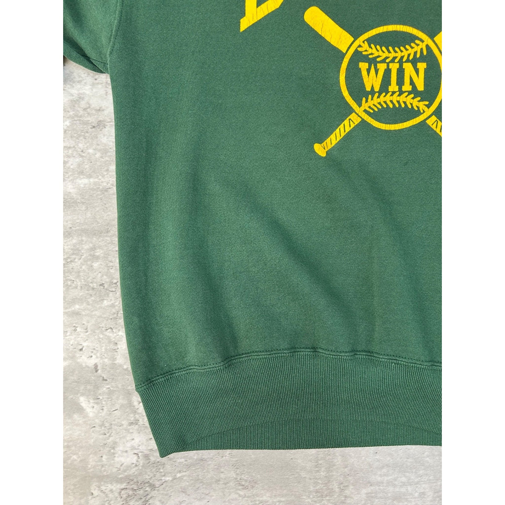 Vintage 90s Brooke Baseball Arc Spellout Graphic Russell Sweatshirt Size XL