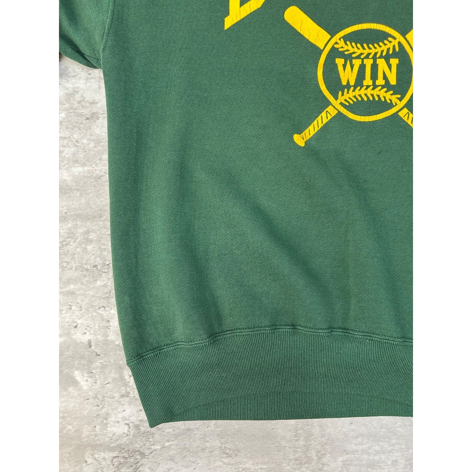 Vintage 90s Brooke Baseball Arc Spellout Graphic Russell Sweatshirt Size XL