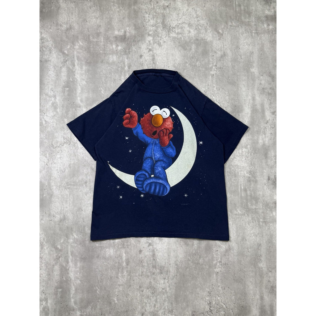 Vintage 90s Elmo Glow In The Dark Cartoon Graphic Tv Show T-Shirt Size Large