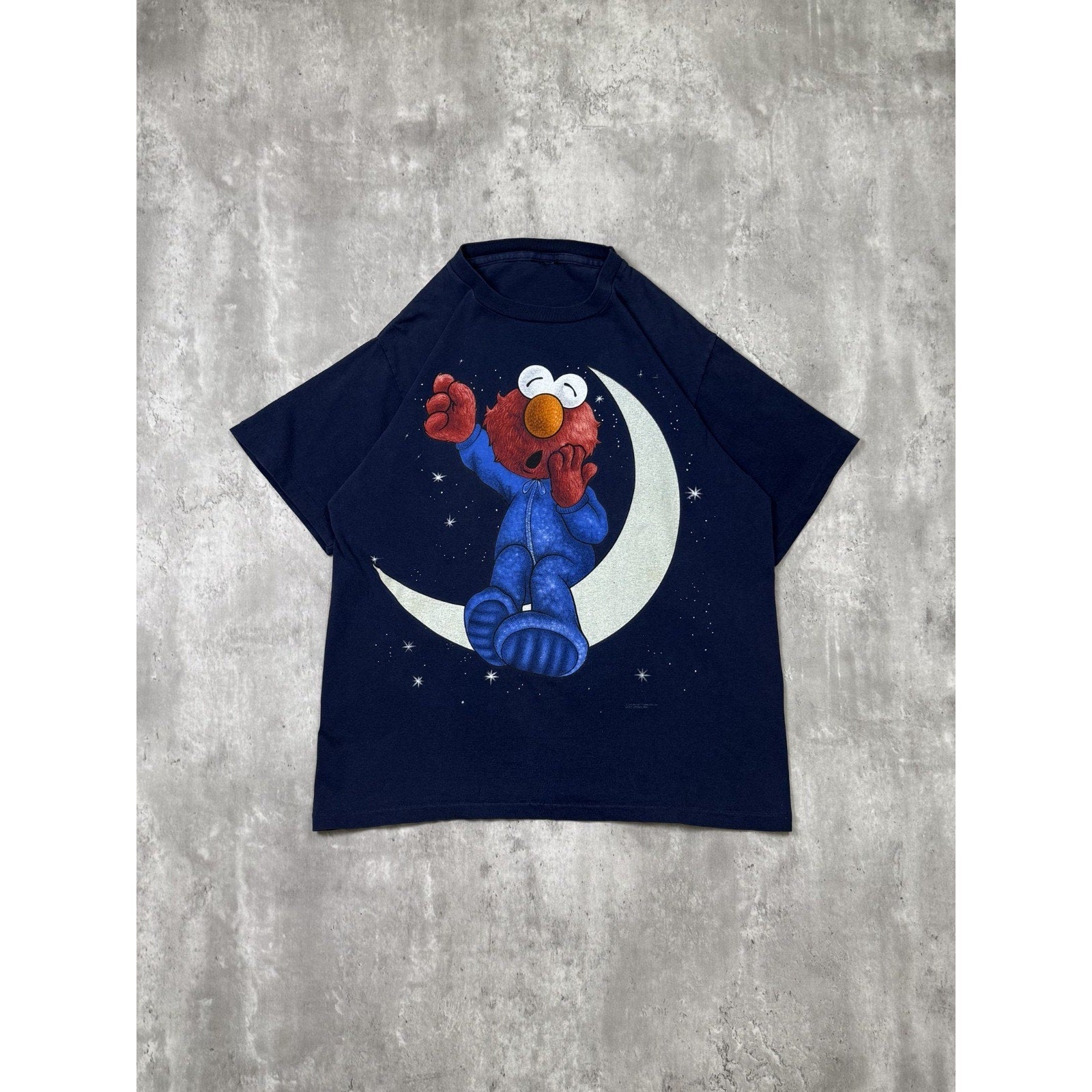 Vintage 90s Elmo Glow In The Dark Cartoon Graphic Tv Show T-Shirt Size Large