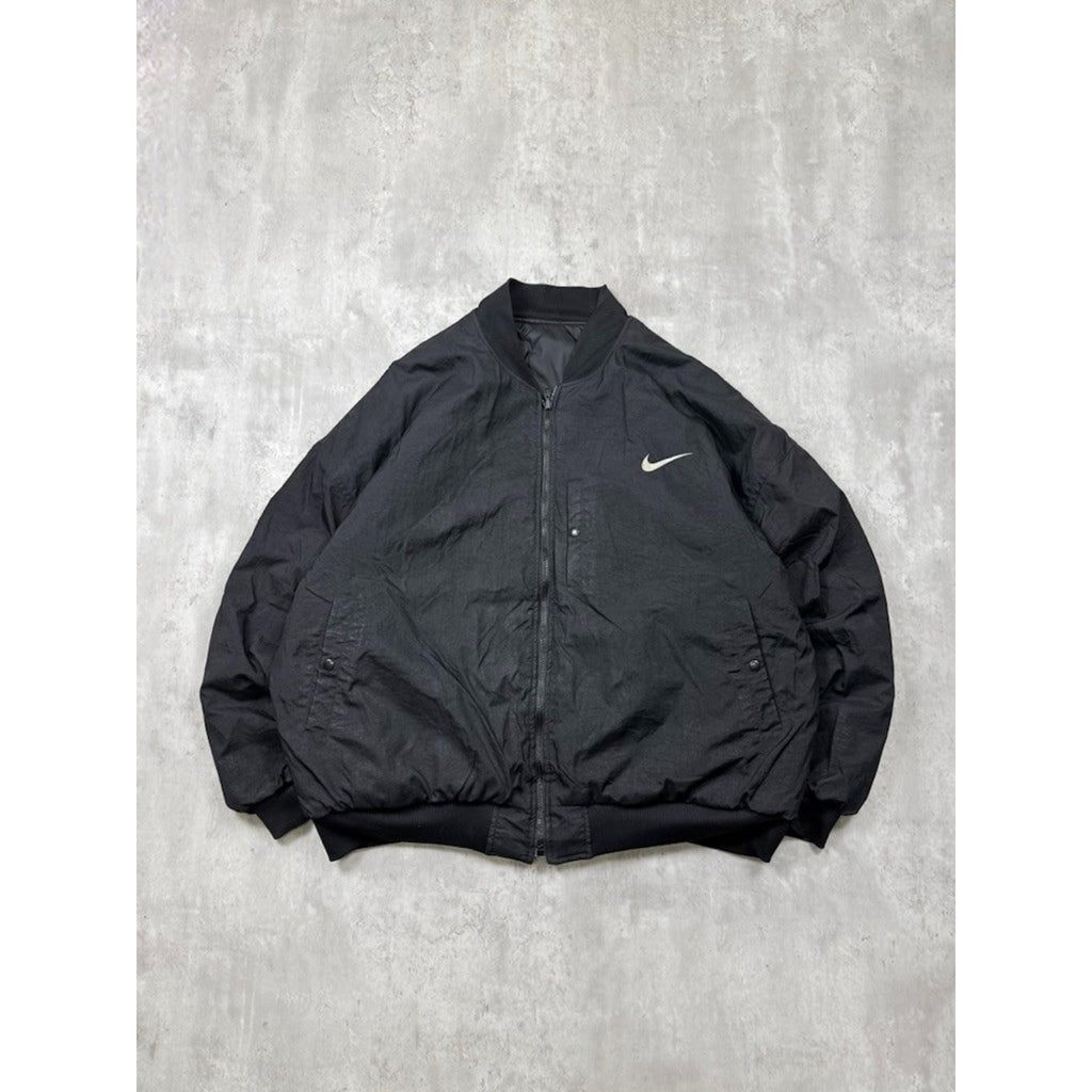 Vintage Nike Embroidered Swoosh Insulated Reversible Bomber Jacket Size 2XL