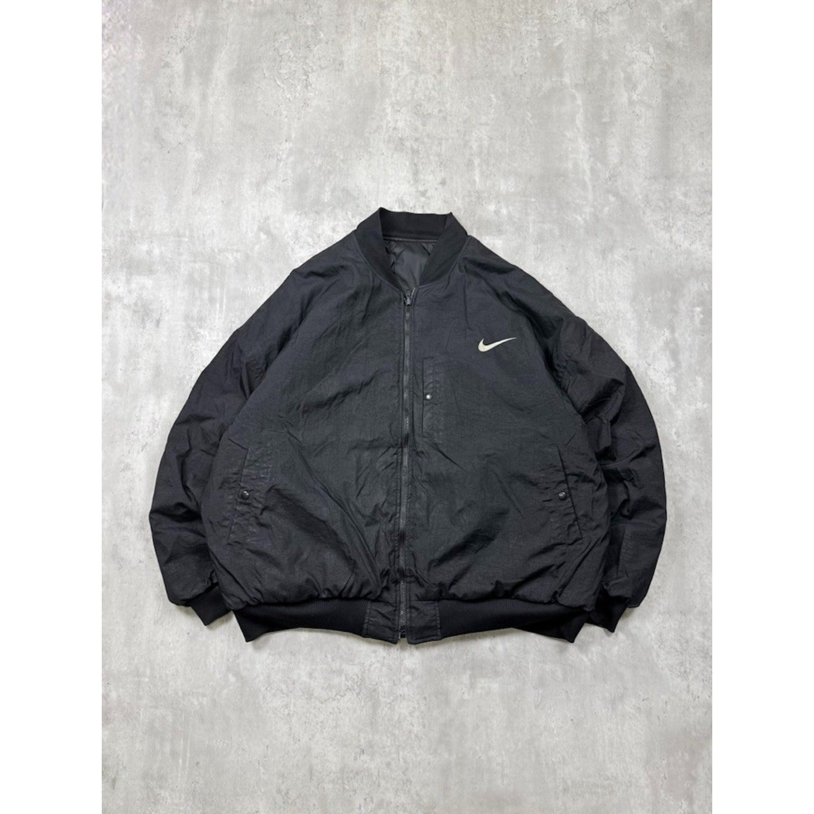 Vintage Nike Embroidered Swoosh Insulated Reversible Bomber Jacket Size 2XL
