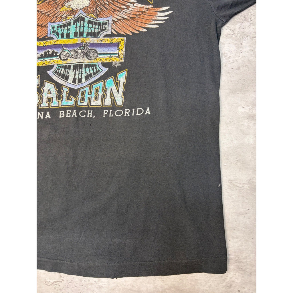 Vintage 90s Boothill Saloon Daytona Beach Eagle Graphic T-Shirt Size Large