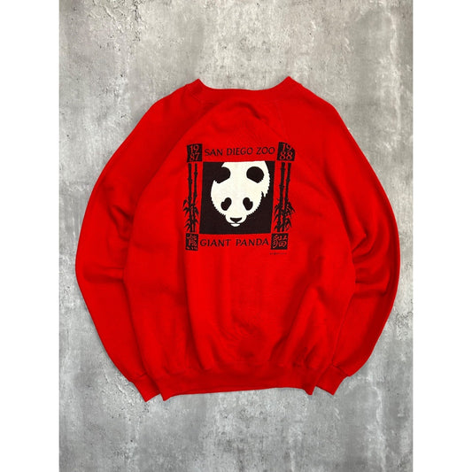 Vintage 1988 San Diego Zoo Giant Panda Graphic Destination Sweatshirt Size XL