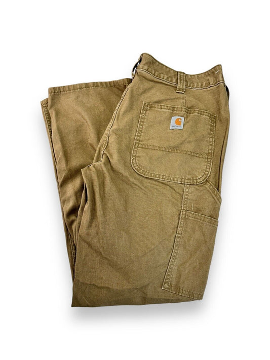 Carhartt Original Fit Canvas Workwear Carpenter Pants Size 33 Tan