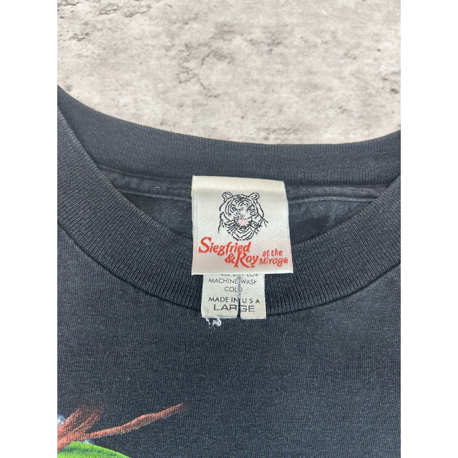Vintage 90s Siegfried & Roy Tiger Graphic Las Vegas Destination T-Shirt Sz Large