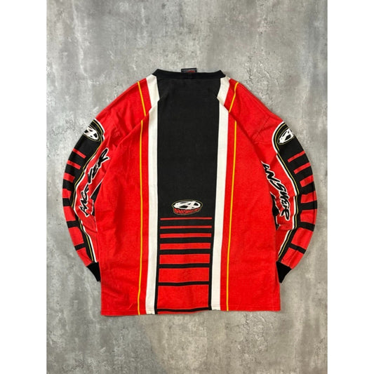 Vintage 2000s Answer All Over Print Graphic Long Sleeve Motocross Jersey Size XL