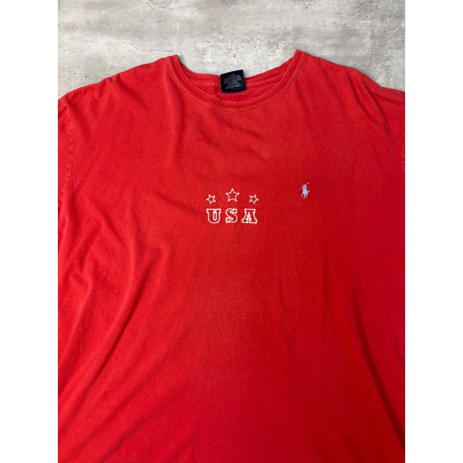 Vintage Polo Ralph Lauren Embroidered Pony USA Long Sleeve T-Shirt Size XL