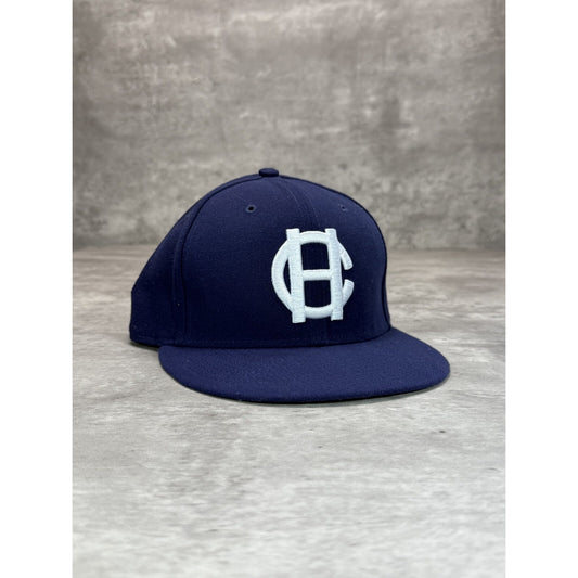 Victoria Harbourcats WCL Embroidered Logo Baseball Fitted Hat 7 1/2 Navy Blue