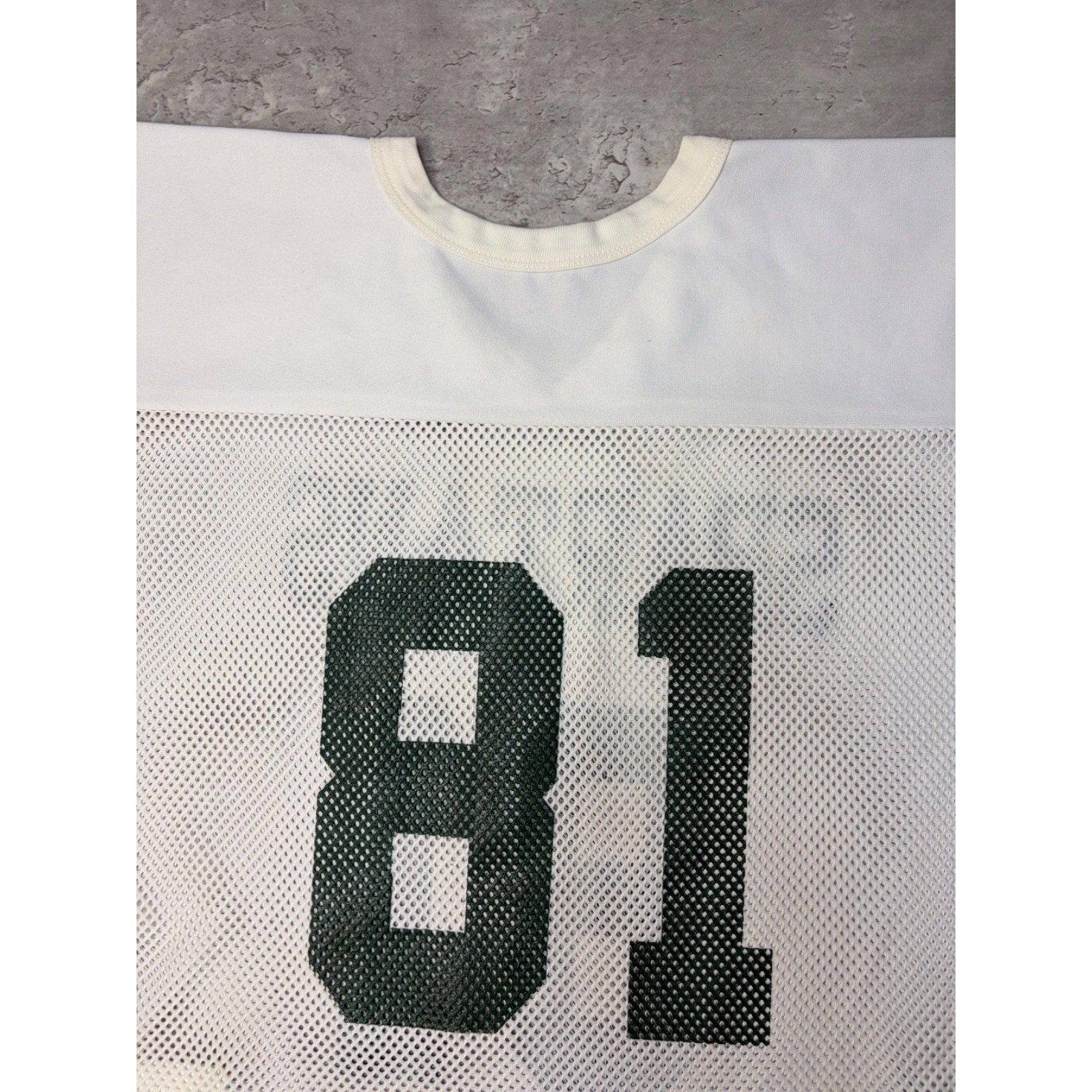 Vintage 90s Michigan State Spartans #81 NCAA Mesh Football Jersey Size Medium