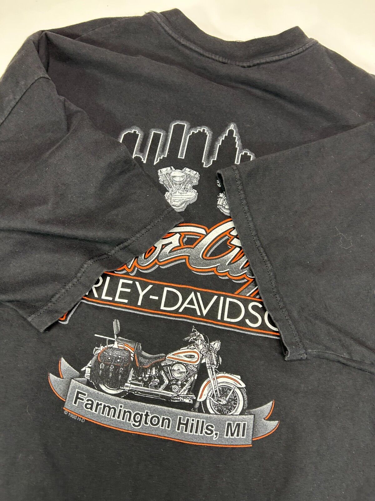 Vintage 1998 Harley Davidson Bad To The Bone Spellout T-Shirt Size 3XL