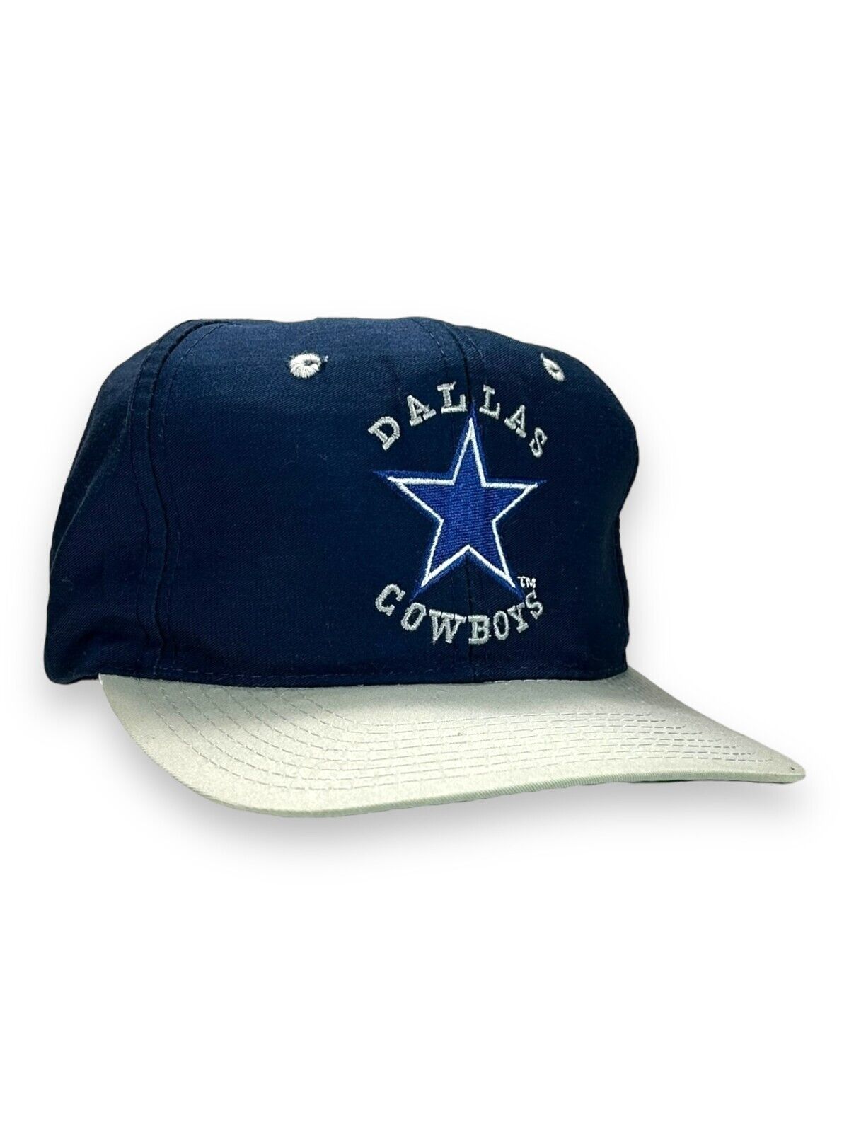 Vintage 90s Dallas Cowboys NFL Embroidered Logo Spellout Snapback Hat OSFA