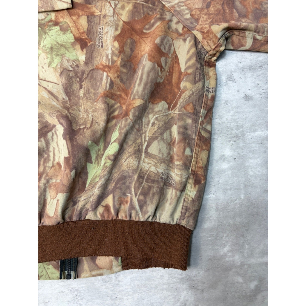 Vintage Woolrich Advantage Timber Camo Full Zip Bomber Jacket Size Medium