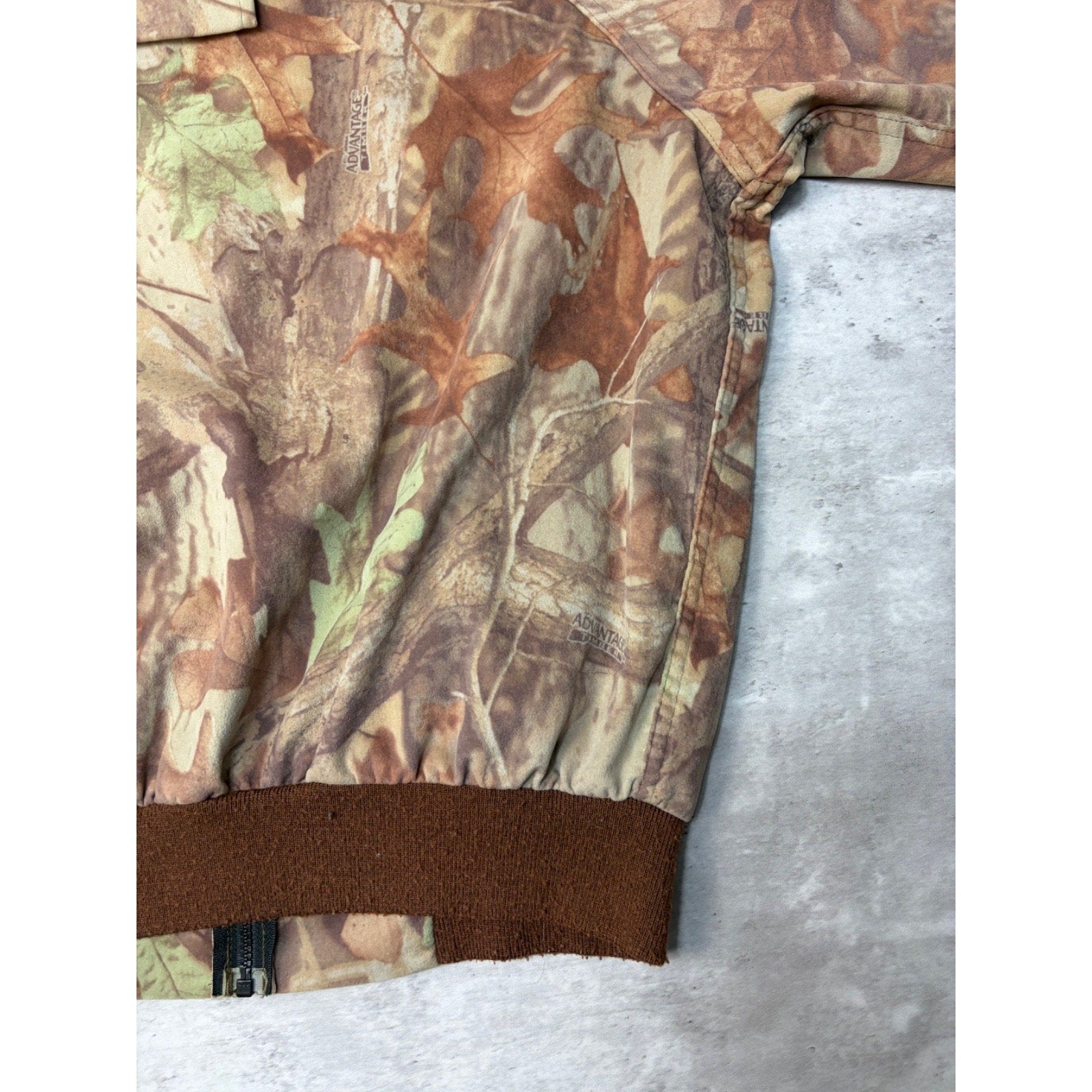 Vintage Woolrich Advantage Timber Camo Full Zip Bomber Jacket Size Medium