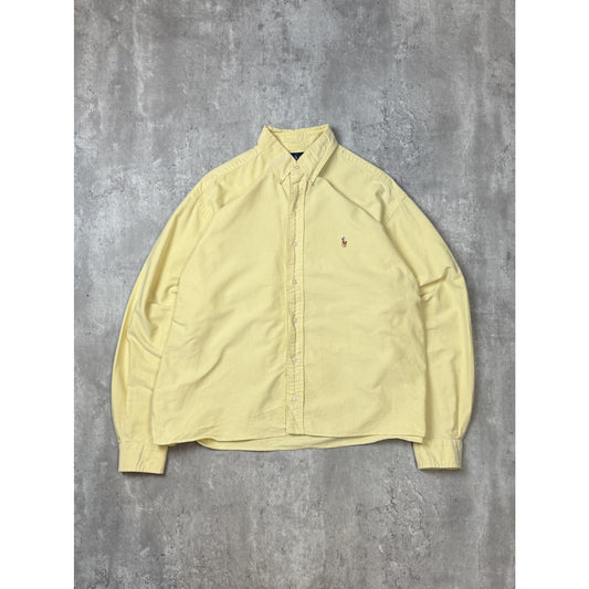 Vintage Polo Ralph Lauren Embroidered Reworked Cropped Button Up Shirt Sz Large