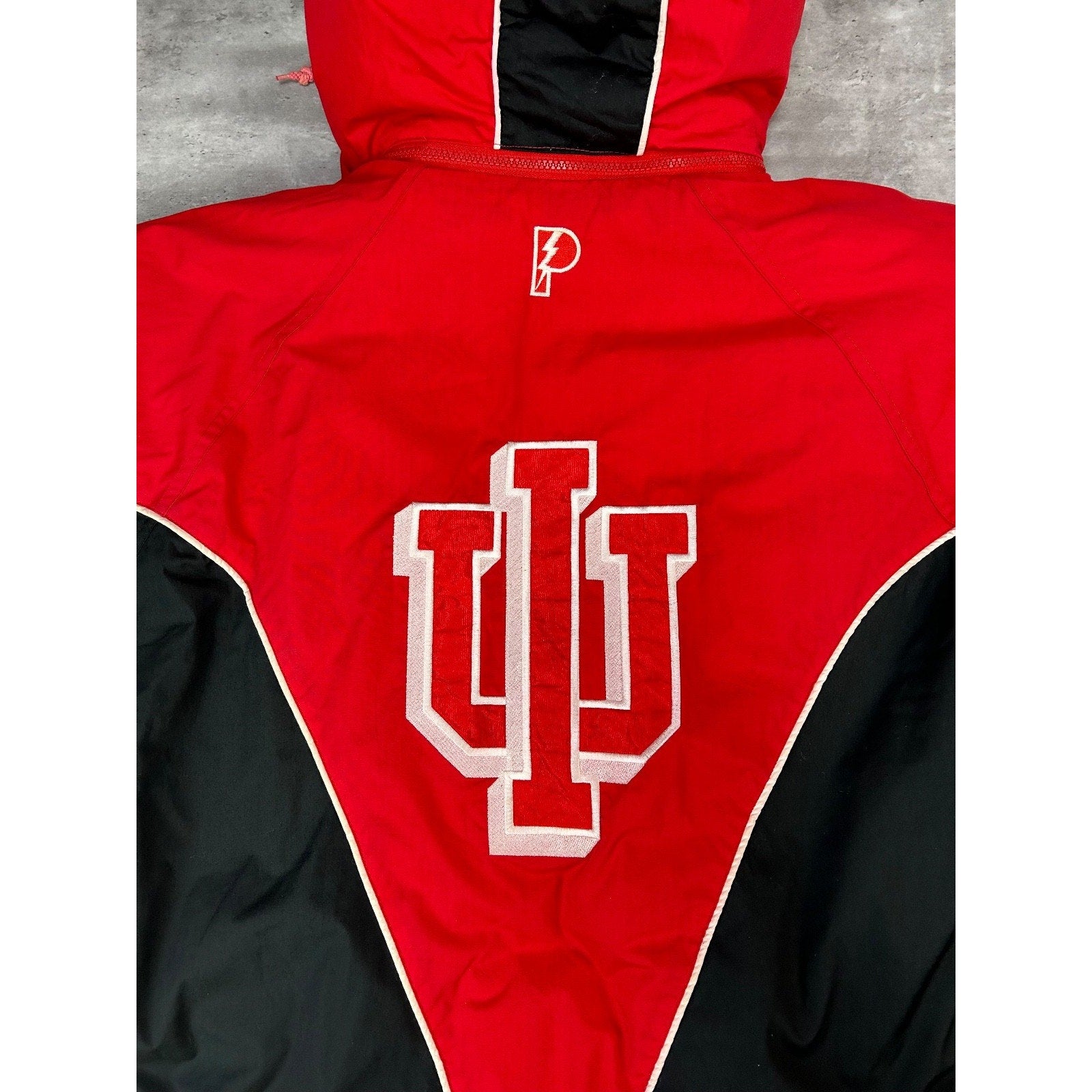 Vintage 90s Indiana Hoosiers NCAA Insulated Full Zip Hooded Jacket Size 2XL