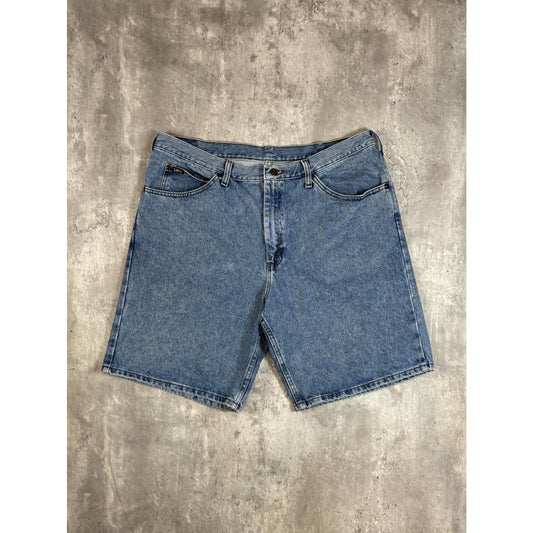 Vintage Lee Medium Wash Denim Shorts Size 40 Blue