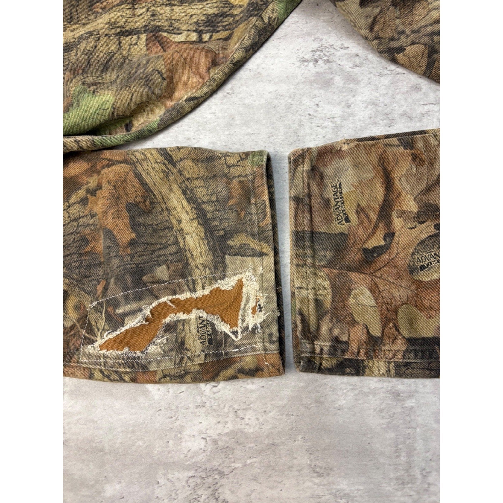 Vintage Wrangler Rugged Wear Advantage Timber Camo Denim Hunting Pants Size 39