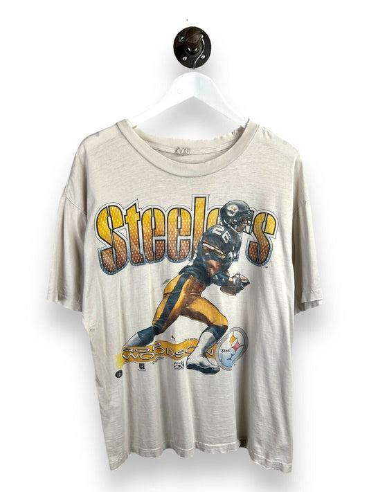 Vintage 1996 Rod Woodson #26 Steelers NFL Player Graphic T-Shirt Size Large 90s