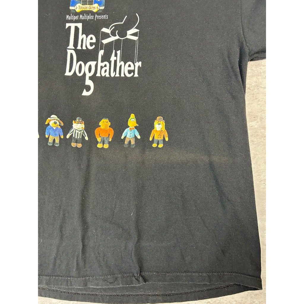 Vintage The Dogfather Parody Comedy Graphic T-Shirt Size XL Black
