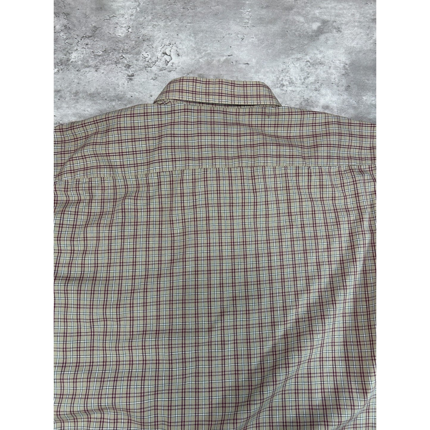 Vintage Brittany Bay Plaid Reworked Cropped Button Up Shirt Size XL