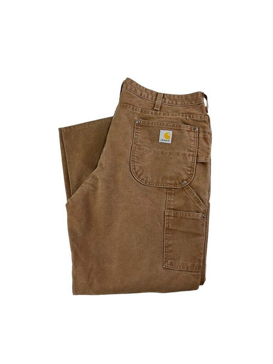 Vintage Carhartt Canvas Workwear Carpenter Double Knee Pants Size 38