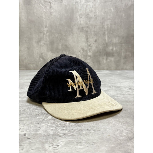 Vintage 90s Disney Mickey Mouse Embroidered Corduroy Strapback YOUTH Hat