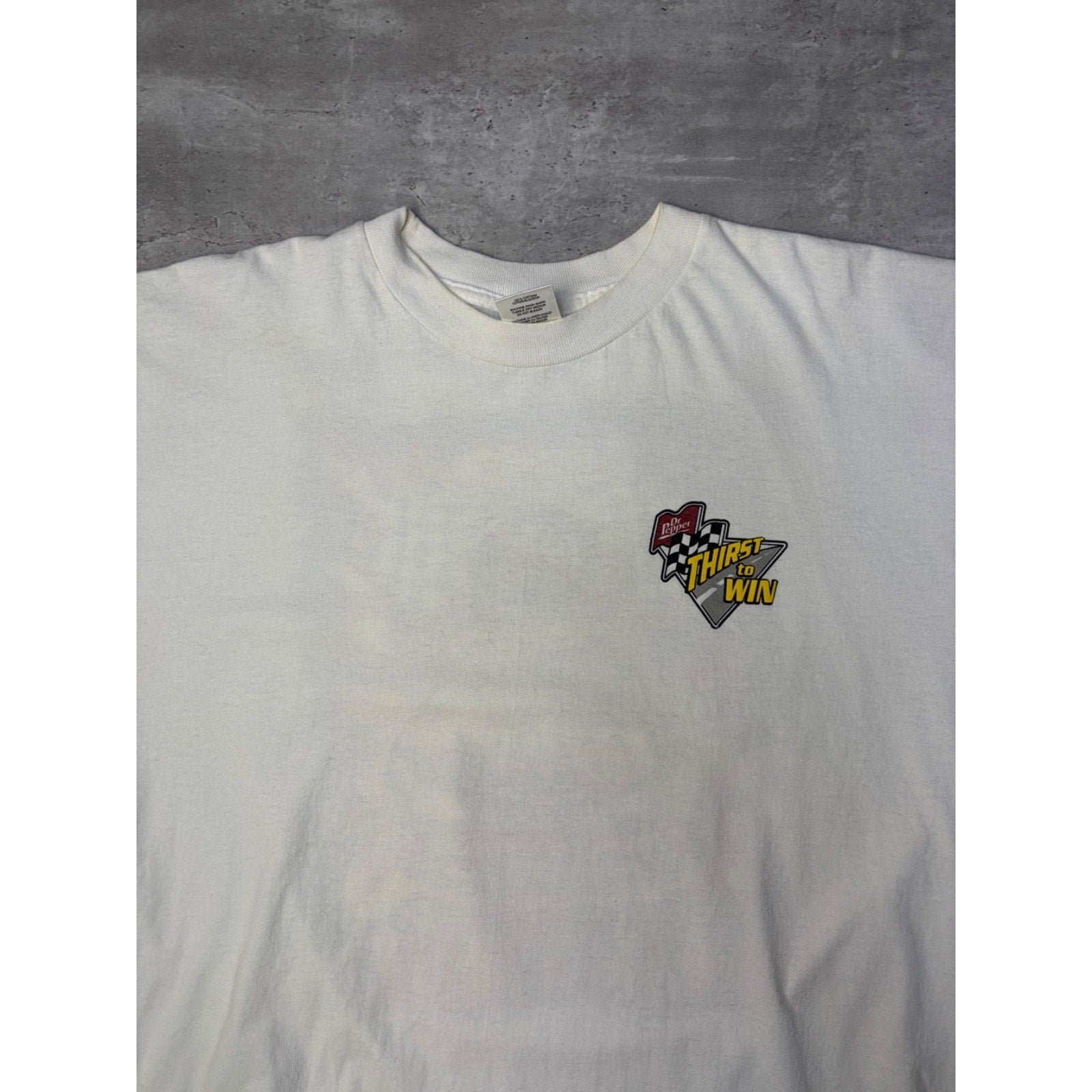 Vintage Dr Pepper Thirst To Win Nascar Graphic T-Shirt Size XL