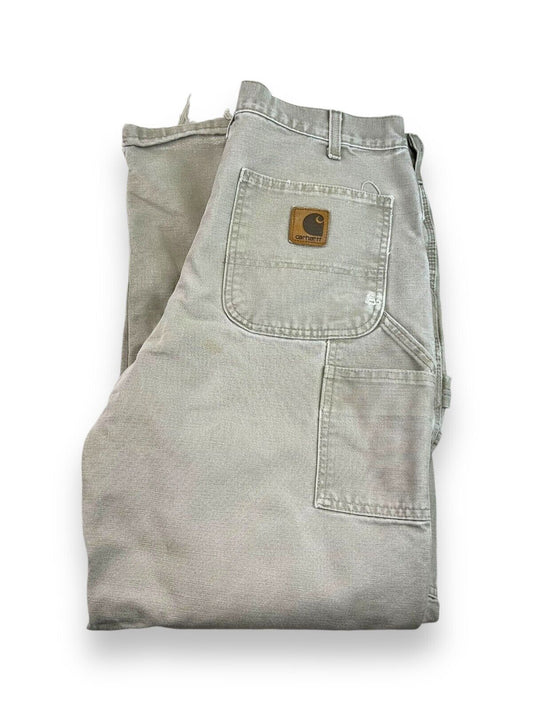 Vintage Distressed Carhartt Canvas Work Wear Carpenter Pants Size 32W B11DES