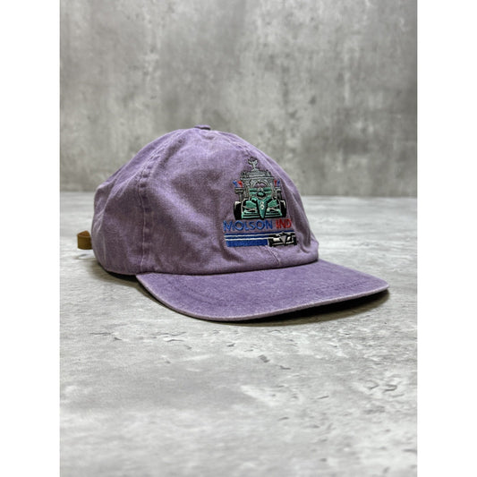 Vintage 90s Molson Indy Embroidered Racing Logo Strapback Hat OSFA